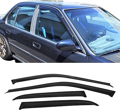 Pare-soleil de fenêtre compatible avec honda accord 4 portes 1990-1993, style fin