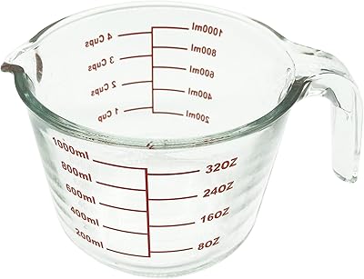 Tasse à mesurer en verre cusinart 1000 ml, tasse à mesurer de liquide