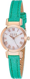 Montre à cadran analogique et bracelet en cuir pour femme - e7497lsm