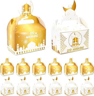 12 pièces eid mubarak bonbons boîte-cadeau ramadan coffrets cadeaux collation sucre chocolat boîtes de fête. Le meilleur du e-commerce discount réuni sur Diaytar