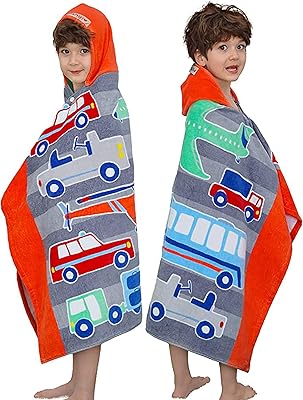 Serviette de bain de plage avec capuche pour tout-petits, garçons et filles