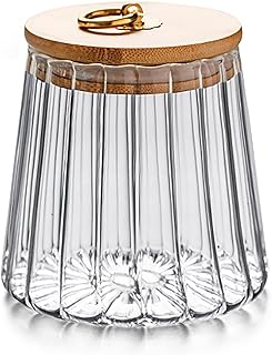 Boîte à thé et à café en verre hermétique avec motif de pétales