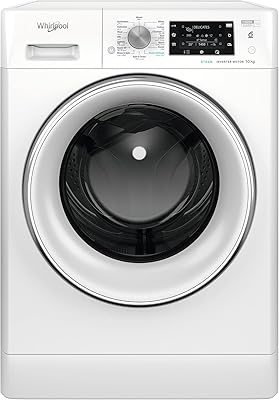 Lave-linge whirlpool à chargement frontal, 10 kg, blanc, ffd10449cvgcc