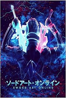 Affiche murale sur toile au design animé japonais minhwa par sword art online