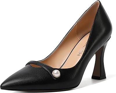 Rosroych femmes élégantes à enfiler bout pointu bout pointu mat chaussures à talons
