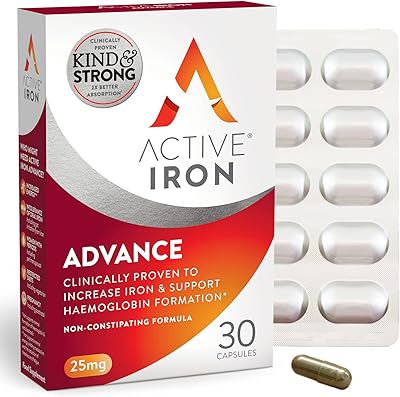 Active iron advance 25 mg, non constipant, suppléments de fer, aide à renforcer votre système immunitaire, x 2 meilleure absorption, 30 gélules quotidiennes. Votre centre commercial virtuel au Sénégal : Diaytar