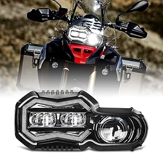 Phare de route à led avec kit drl compatible avec bmw f800gs