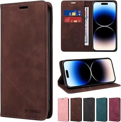 Étui en cuir à rabat avec porte-carte magnétique pour oppo reno