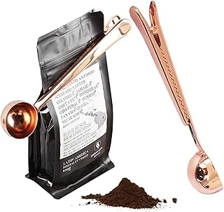 Pelle à café delfino cuillère 2 en 1 en acier inoxydable avec clip