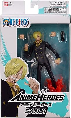 Figurine bandai one piece sanji, 6,5 pouces, multicolore, 36933