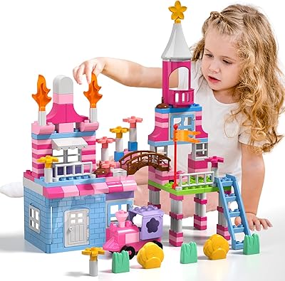 Ensemble de blocs de construction lucky doug pour enfants filles, 171 pièces
