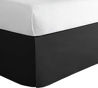 Jupe de lit d'hôtel de luxe en microfibre avec motif plissé 14", california