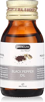 Huile de poivre noir hemani - 30 ml, présente des propriétés 100% médicinales
