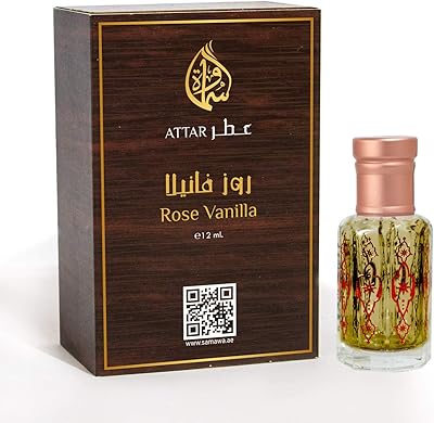 Huile de parfum concentrée samawa rose vanille pour unisexe, 12 ml