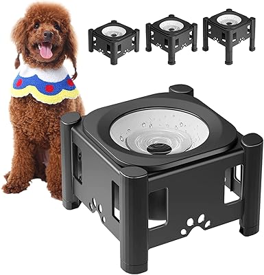 Bol d'eau surélevé pour chien de grande capacité de 2,2 l, bol d'eau
