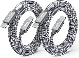 Câble de charge rapide usb c vers usb c 10 pieds, câble tressé