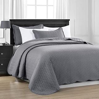 Moonlight 20015 couvre-lit matelassé king size 240x260 cm + 2 taies d'oreiller