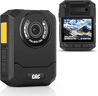 Caméra corporelle de police grc 1440p avec audio mémoire 128 go