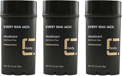 Bâton déodorant au bois de santal every man jack 85 g