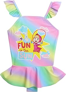 Maillot de bain une pièce à bretelles arc-en-ciel pour filles