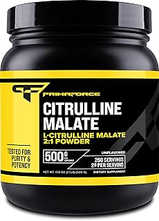 Poudre de malate primaforce, supplément pré-entraînement de l-citrulline sans saveur, 500 g