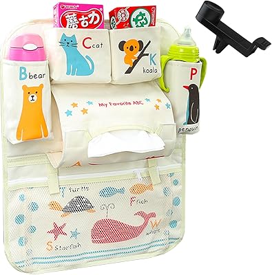 Organisateur de siège arrière de voiture sac de rangement protecteur 6 sacs rangement