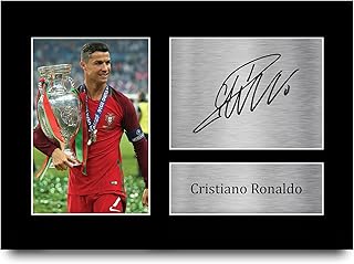 Hwc trading photo autographe de cristiano ronaldo du portugal cadeaux, format a4