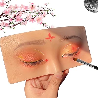Aide parfaite à la pratique du maquillage, visage de mannequin en silicone pour le maquillage, visage de pratique du maquillage, coussin d'entraînement professionnel pour les sourcils et les sourcils.. Diaytar : Parce que bien acheter, c'est économiser