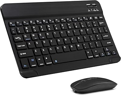 Combo clavier et souris bluetooth rechargeables ultra fins pour apple ipad, iphone ios