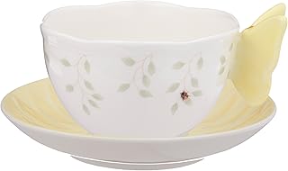 Ensemble tasse et soucoupe lenox 0,4 litre en relief papillon - 806725