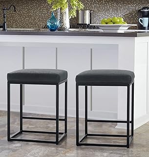 Maison artsensemble de 2 chaises de bar noires de 24" de hauteur