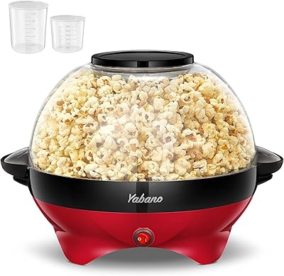 Machine à pop-corn yabano, bol à pop-corn de 5 litres, plaque antiadhésive, agitateur