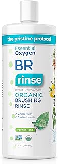 Rince-dents biologique certifié essential oxygen br rince-bouche entièrement naturel pour des dents