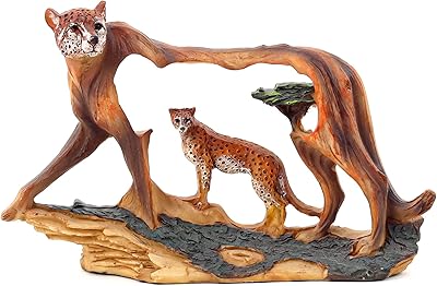 Statue de guépard en polyrésine avec modèle de guépard article décoration d'animal sauvage