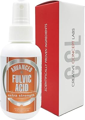 Supplément minéral avancé avec de l'acide fulvique et de l'acide humique. flacon pulvérisateur