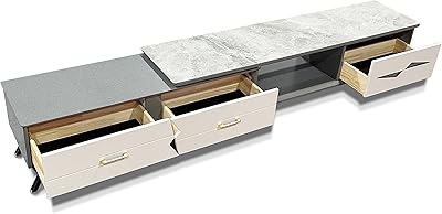 Table tv moderne en érable, décoration d'intérieur, longueur réglable, couleur grise, taille 39