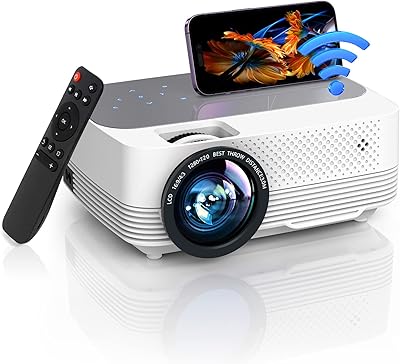 Mini projecteur wifi pour iphone 1080p fhd support 7500l extérieur portable