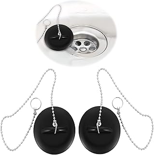 Castowave bouchon d'évier résistant à l'usure, bouchon pour canalisation de baignoire en silicone avec chaînes, compatible avec évier de cuisine, évier de salle de bain, lavabo, baignoire, évier à linge et autres égouttoirs. Diaytar Sénégal : Votre destination e-commerce pour des produits de qualité à prix discount