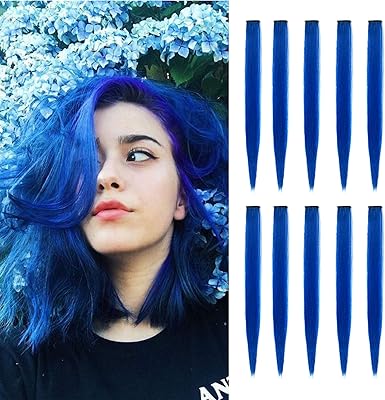 Extensions de cheveux colorées de 60 cm, extensions de cheveux synthétiques à clipser