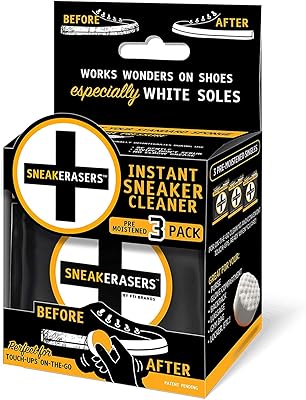Nettoyant instantané pour semelles sneakertm, éponge pré-humidifiée double face de qualité supérieure
