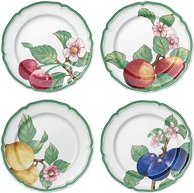 Assiette plate villeroy & bock modern french fruit 4247-8650, lot de 4, 26