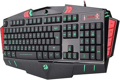 Clavier de jeu redragon k501 d'asura avec rétroéclairage led, 7 couleurs, 32 touches