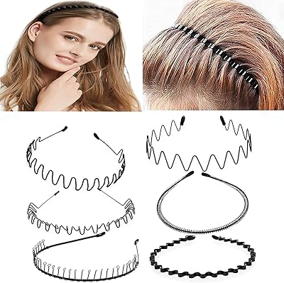 Bandeau élastique ondulé à ressort, bandeaux en métal, bandeau ondulé, cerceau à cheveux