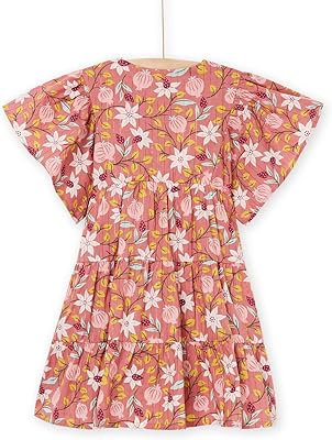 Robe florale à manches bouffantes pour filles de du barrel