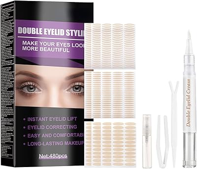 1 ensemble de 480 pièces de ruban double paupière invisible et imperméable