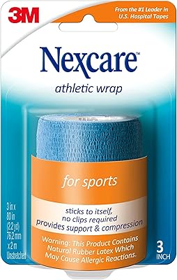 Bande athlétique 3m nexcare cr3b, bleu, 3x5 mètres