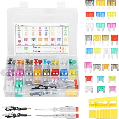 Kit d'assortiment de fusibles icam 306 pièces à lame de rechange assortis