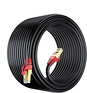 Câble ethernet cat 7 intérieur et extérieur (200 pieds), robuste, étanche, enfouissement direct