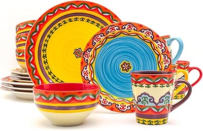 Service de table d'inspiration andalouse euro ceramica de la collection galicia ec-gal-1001, 16