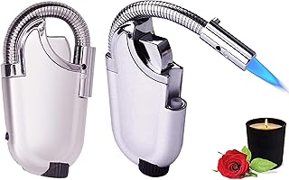 Briquet à gaz butane briquet torche avec col flexible 360 degrés et lampe